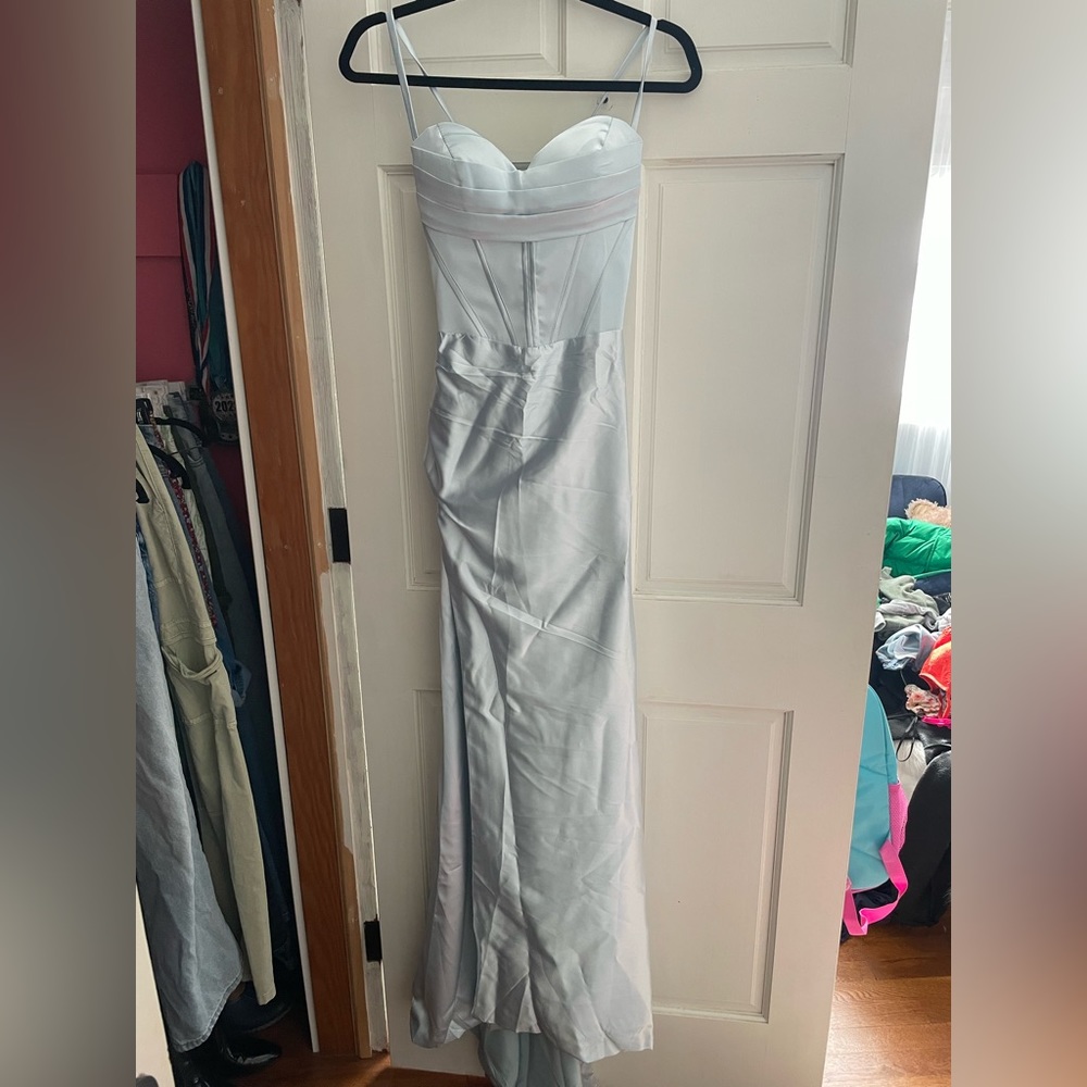 Light blue prom dress. Size 2. Fits an x-small.